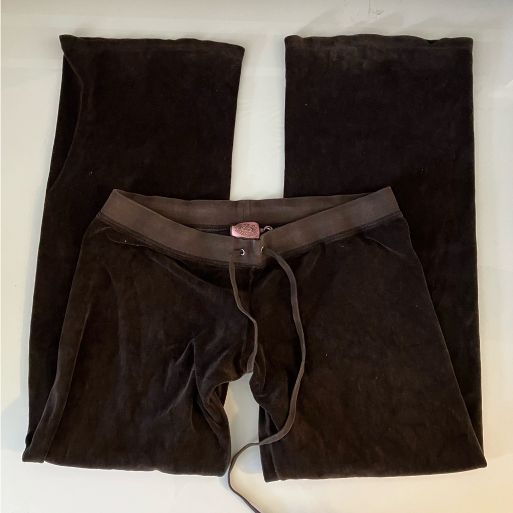 Dark brown juicy couture vintage velour pants